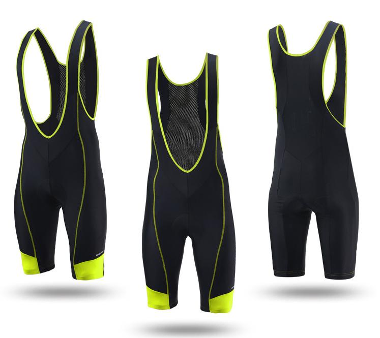 Black Bicycling Mountain Bike Bib Summer Short Sleeve Jersey Cycling Wear with Contrast Binding