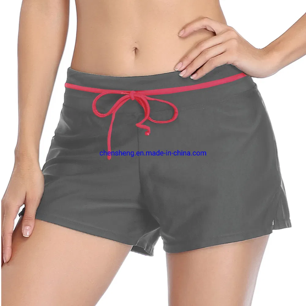 Wholesale Custom Hot Summer Ladies Swimsuit Shorts Side Split Adjustable Belly Control Beach Wear