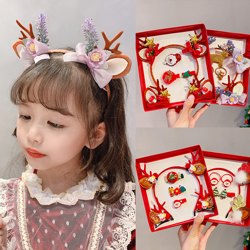Christmas Hair Fashion Christmas Xmas Hair Clips Gmagic Red Green Colors Hairclip Set Accessories for Kids Clips for Hair Beauty