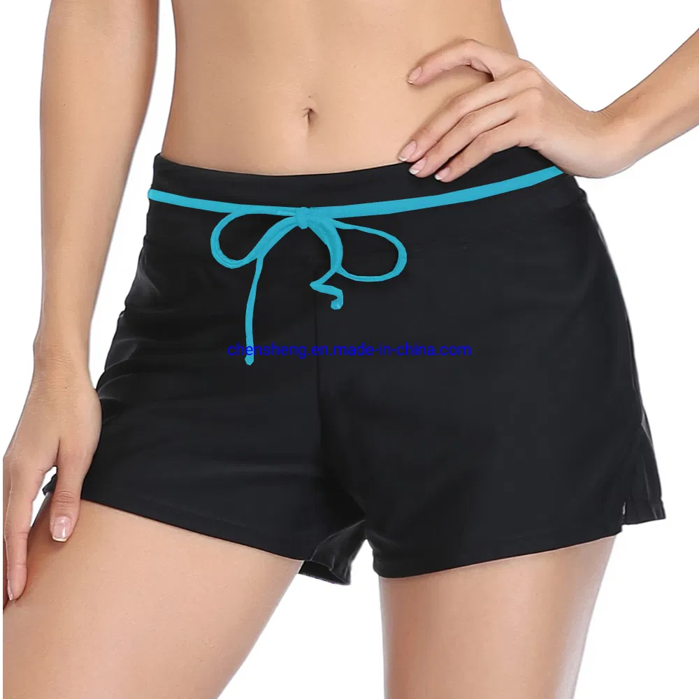 Wholesale Custom Hot Summer Ladies Swimsuit Shorts Side Split Adjustable Belly Control Beach Wear