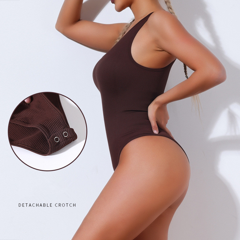 Seamless Fitness Yoga Wear Sexy One Shoulder Fitness Activewear Jumpsuits Playsuits Bodysuits Clothes Women