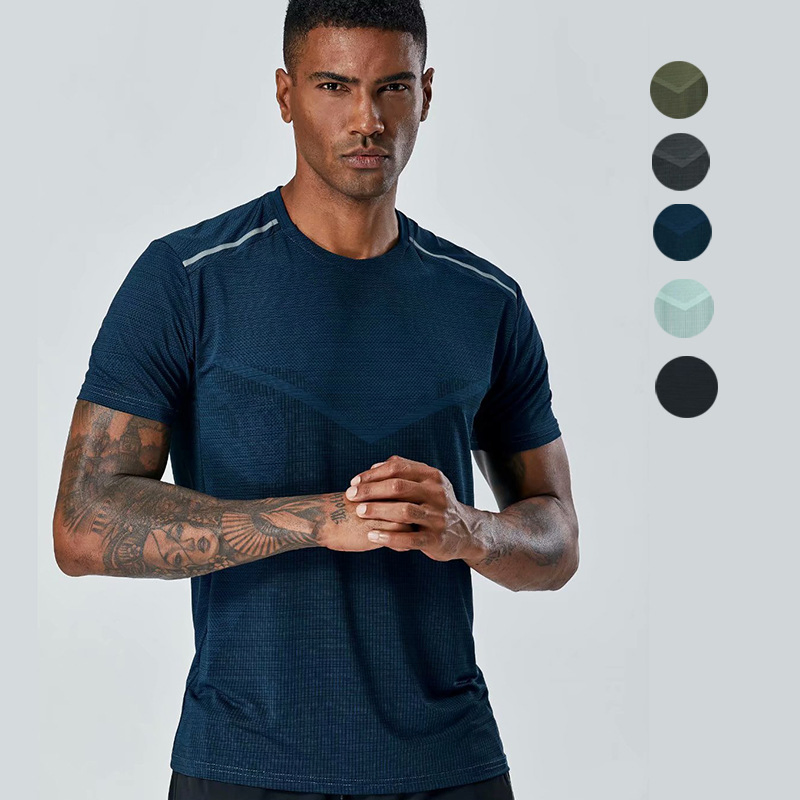 Hot Selling Short Sleeved Sports Men's Quick Drying Running Casual Wear