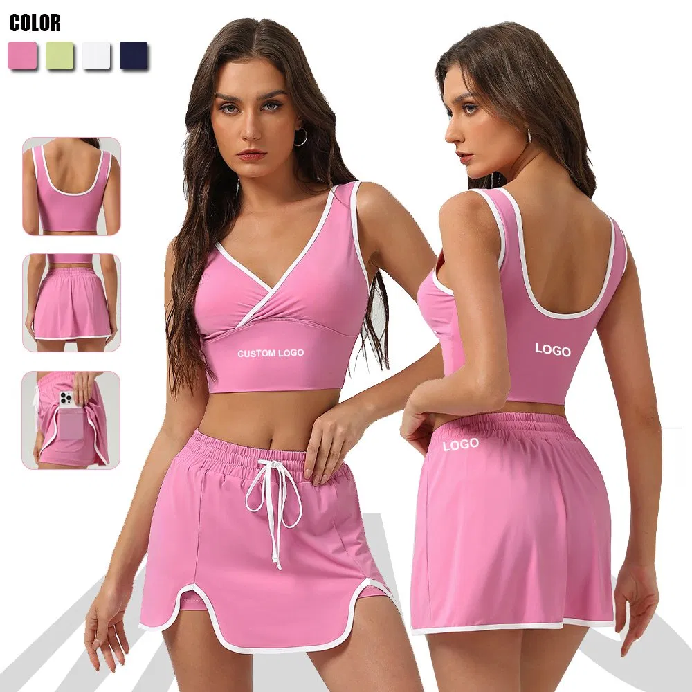 Wholesale Sports Outfit Casual Running Golf 2piece Tennis Wear for Women