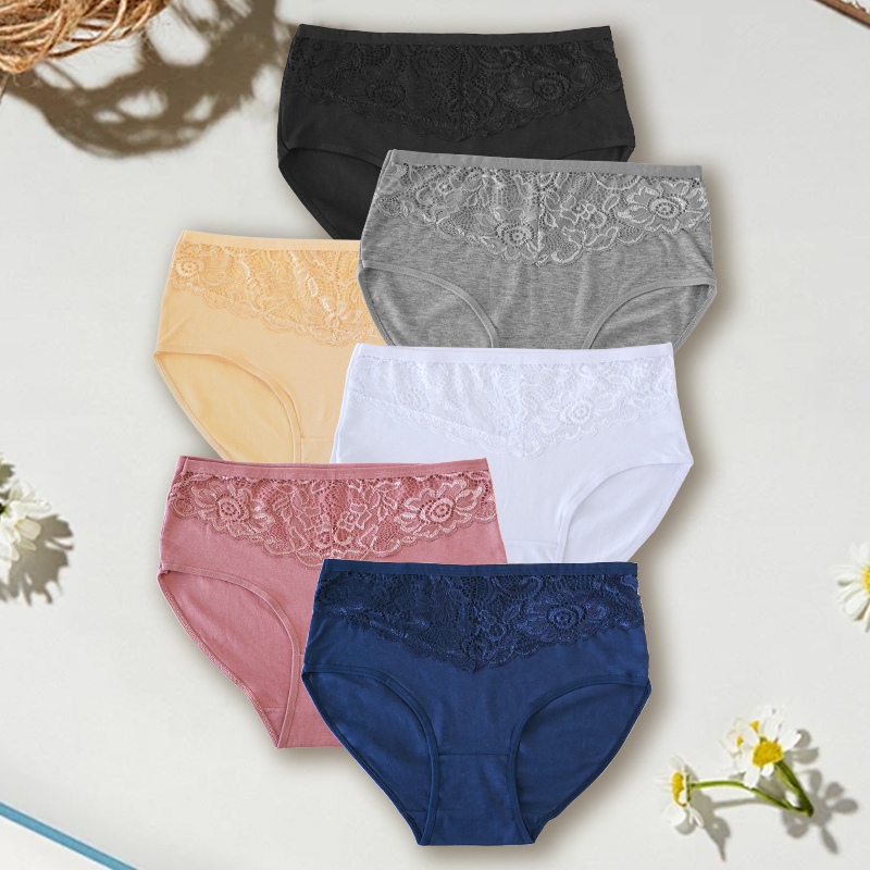 Lace Sexy High-Waisted Briefs Underwear