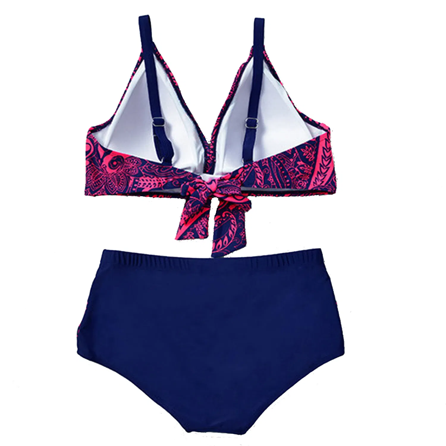 Flower Printed Two Piece Sexy Summer Plus Size Spandex Beachwear