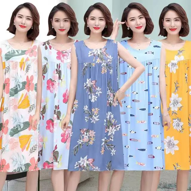Middle Aged and Elderly Women's Sleepwear Set, Home Clothes Customized, Loose and Comfortable