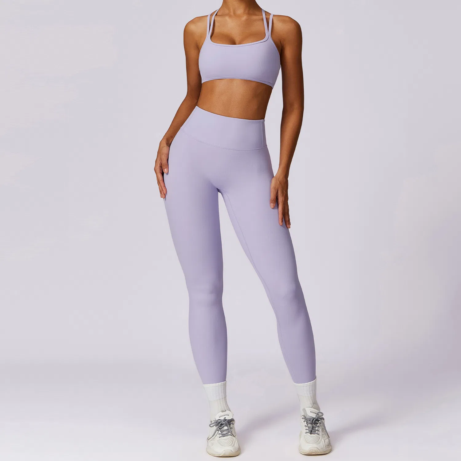 Wholesale Fitness Activewear Workout Yoga Sets Plus Size Sports Bra and Butt Lifting Pants Gym Clothing