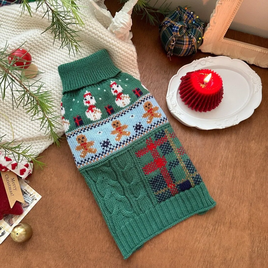 New Design Pet Winter Clothes Dog Christmas Sweaters Pet Holiday Santa Jumpers