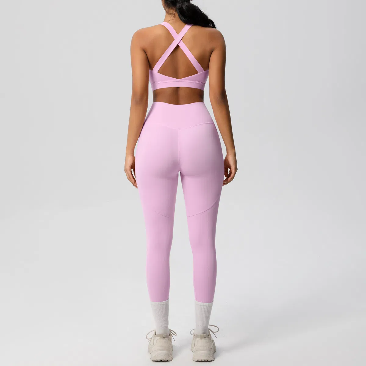 Sportswear Clothing for Women 4 Piece Stretchy Yoga Gym Outfits Biker Shorts Matching Workout Sports Bra Running Jacket Active Athletic Running Apparel Sets