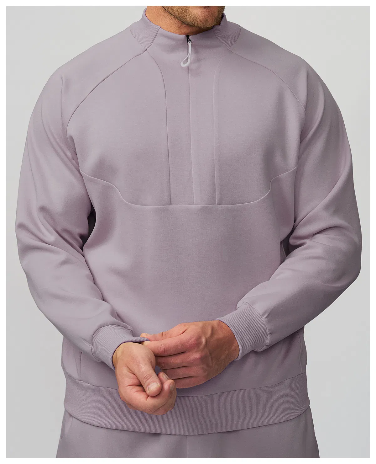 Men's Winter Lightweight Zipper Long Sleeves Sport Top Training Fitness Sweatsuit Baselayer Casual Wear Shirt