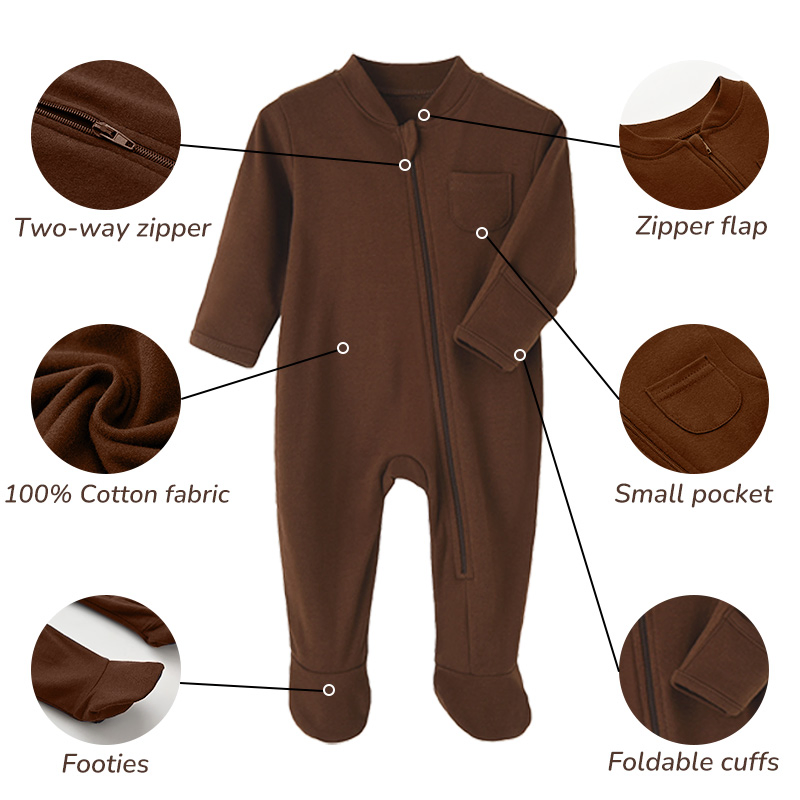 Custom Kids Wear Long Sleeve Baby Clothes Cotton Foldable Cuff Baby Products