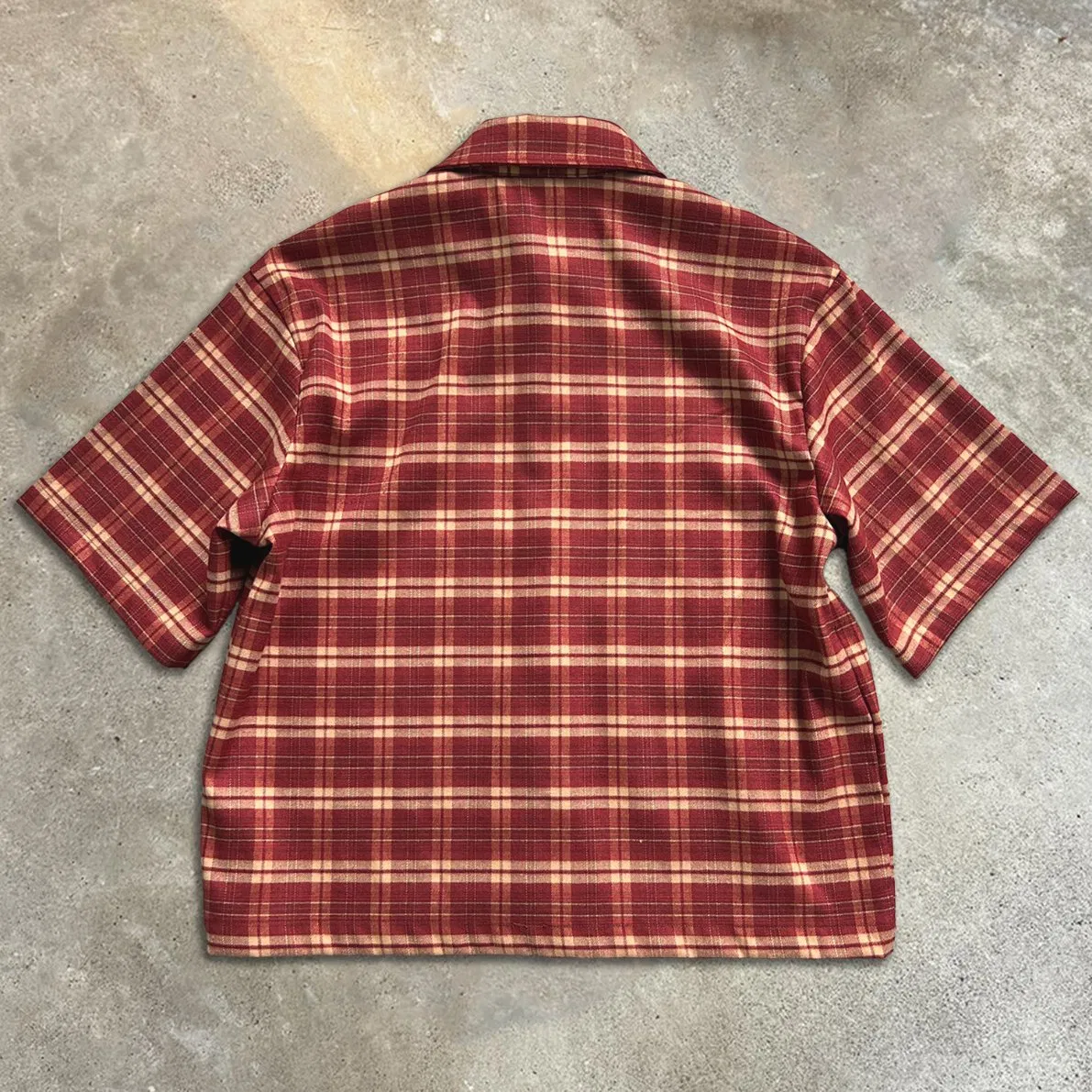 Qianshi Custom Fashion Streetwear Plaid Flannel Oversize Hombre Shirt Men Plaid Shirts
