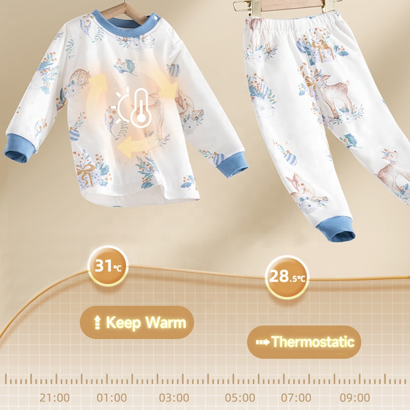 Baby Products Customizable Baby Clothes Full Cotton Thermal Sleepwear Kids Wear