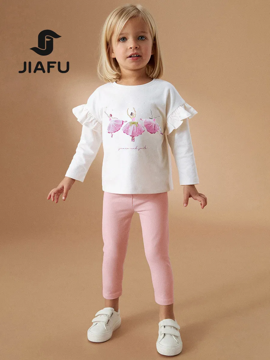 Customized Children′ S Suit Kids Set Girl Pajamas Sleepwear Infant Clothes - T-Shirt Top + Pants