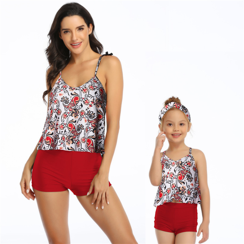 New Parent-Child Swimming Costume Conservative Fashion Swimwear