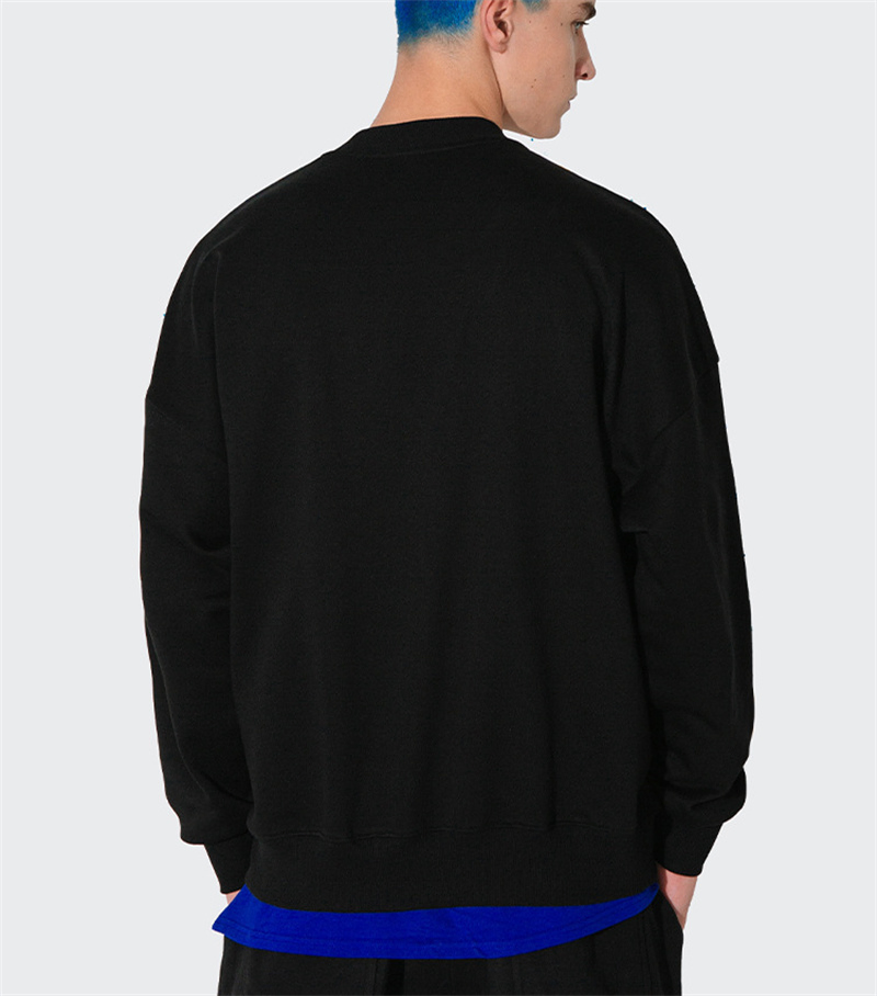 2022 Spring and Summer New Cartoon Letters Round Neck Sports Casual Sweater Men′ S Couple Wear