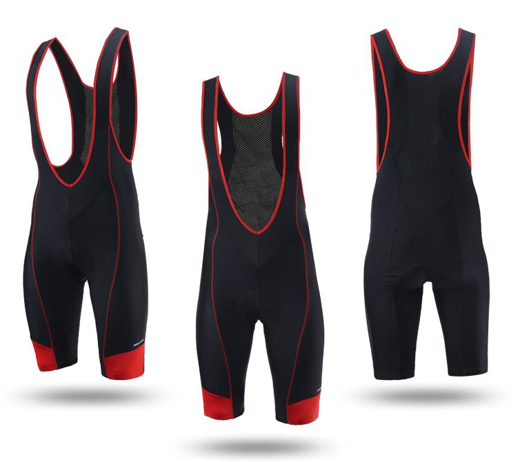 Black Bicycling Mountain Bike Bib Summer Short Sleeve Jersey Cycling Wear with Contrast Binding