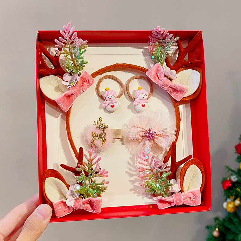 Christmas Hair Fashion Christmas Xmas Hair Clips Gmagic Red Green Colors Hairclip Set Accessories for Kids Clips for Hair Beauty