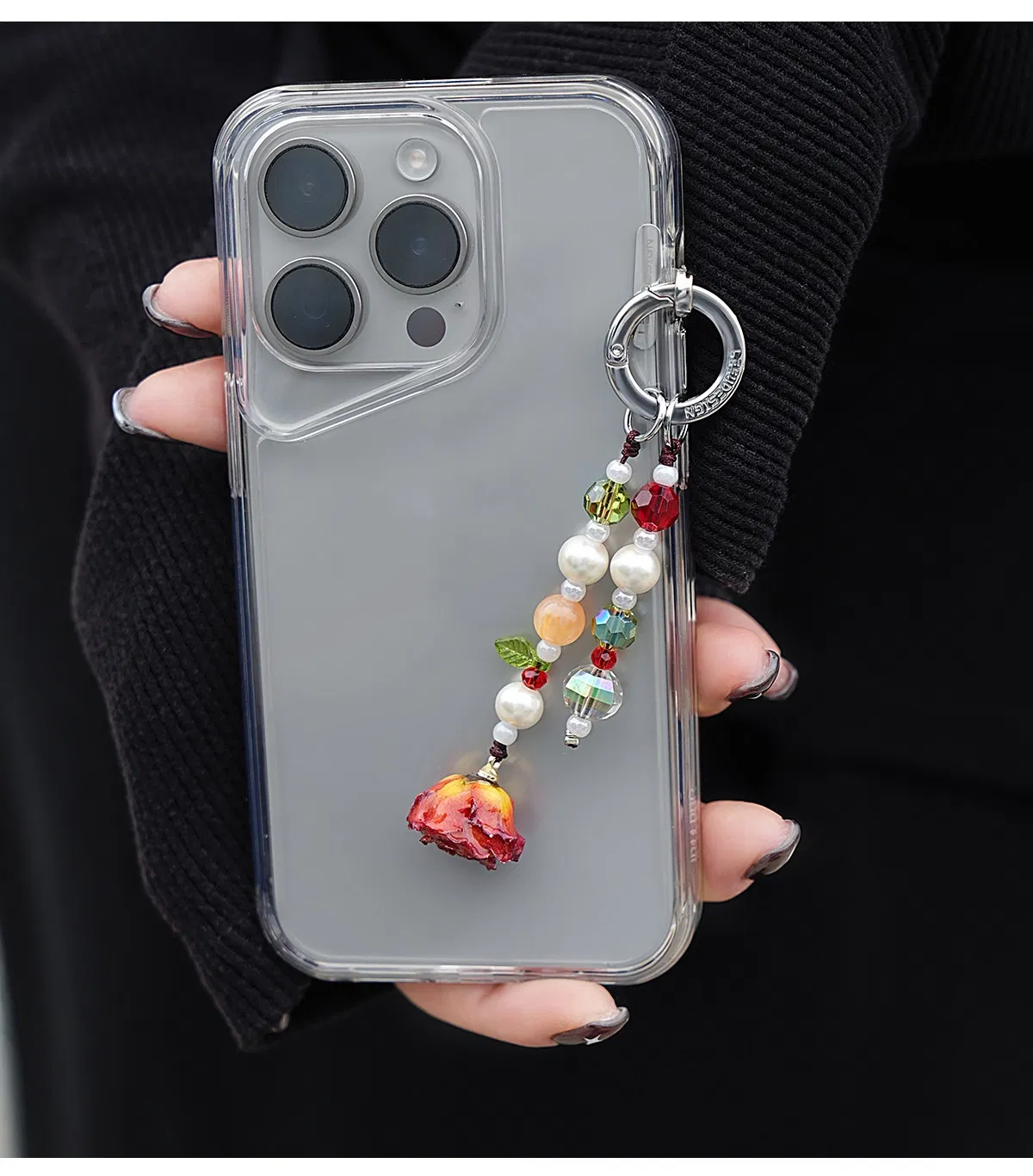 New Product Real Rose Short Mobile Phone Chain Fashion High Quality Accessories