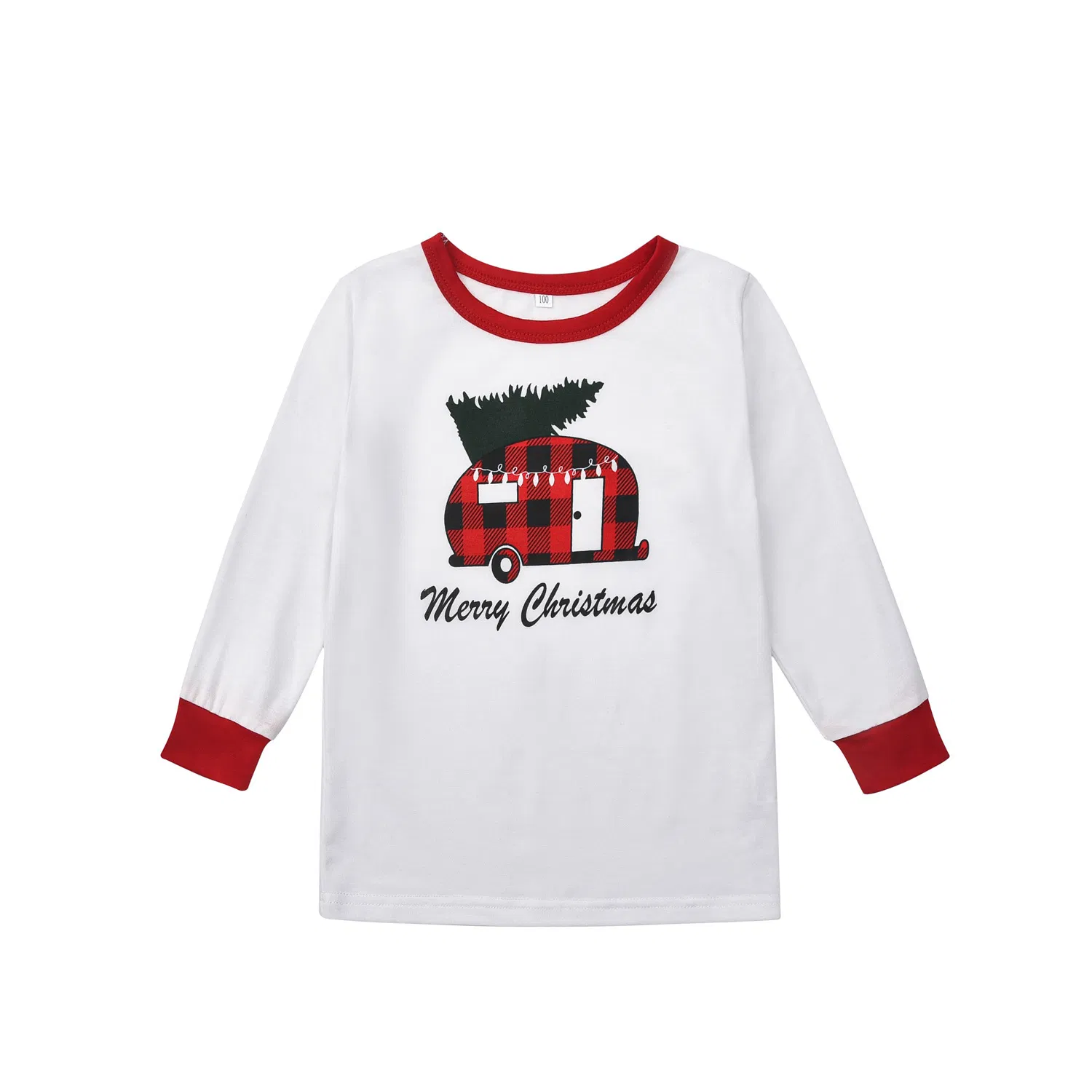 Unisex Xmas Children Baby Kid Girl Boy Cotton Red Checkered Nightwear Pajamas Sleepwear Suit Christmas Parent-Kids Clothes