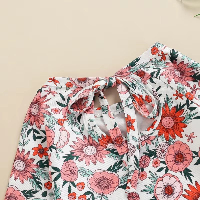 Popular Summer Girl's One Piece Swimsuit New Fashion Custom Print Long Sleeve Toddler Baby Swimwear for Kids