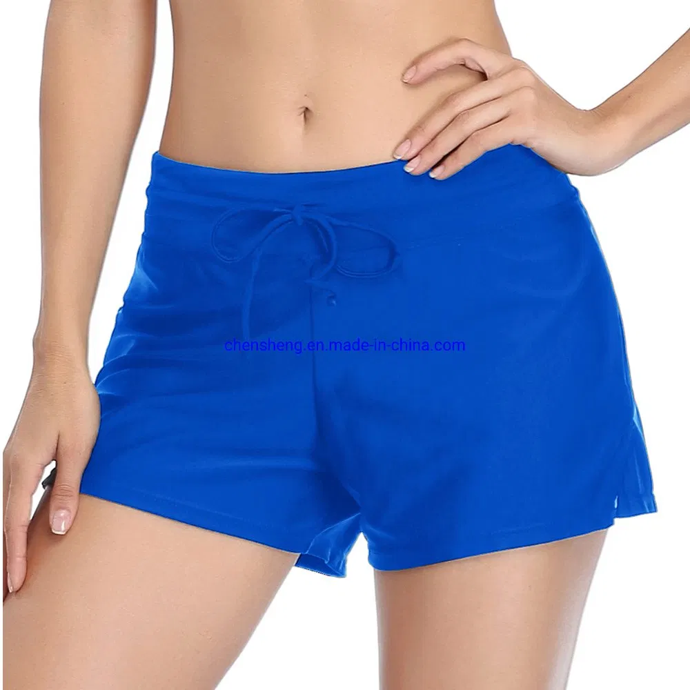 Wholesale Custom Hot Summer Ladies Swimsuit Shorts Side Split Adjustable Belly Control Beach Wear