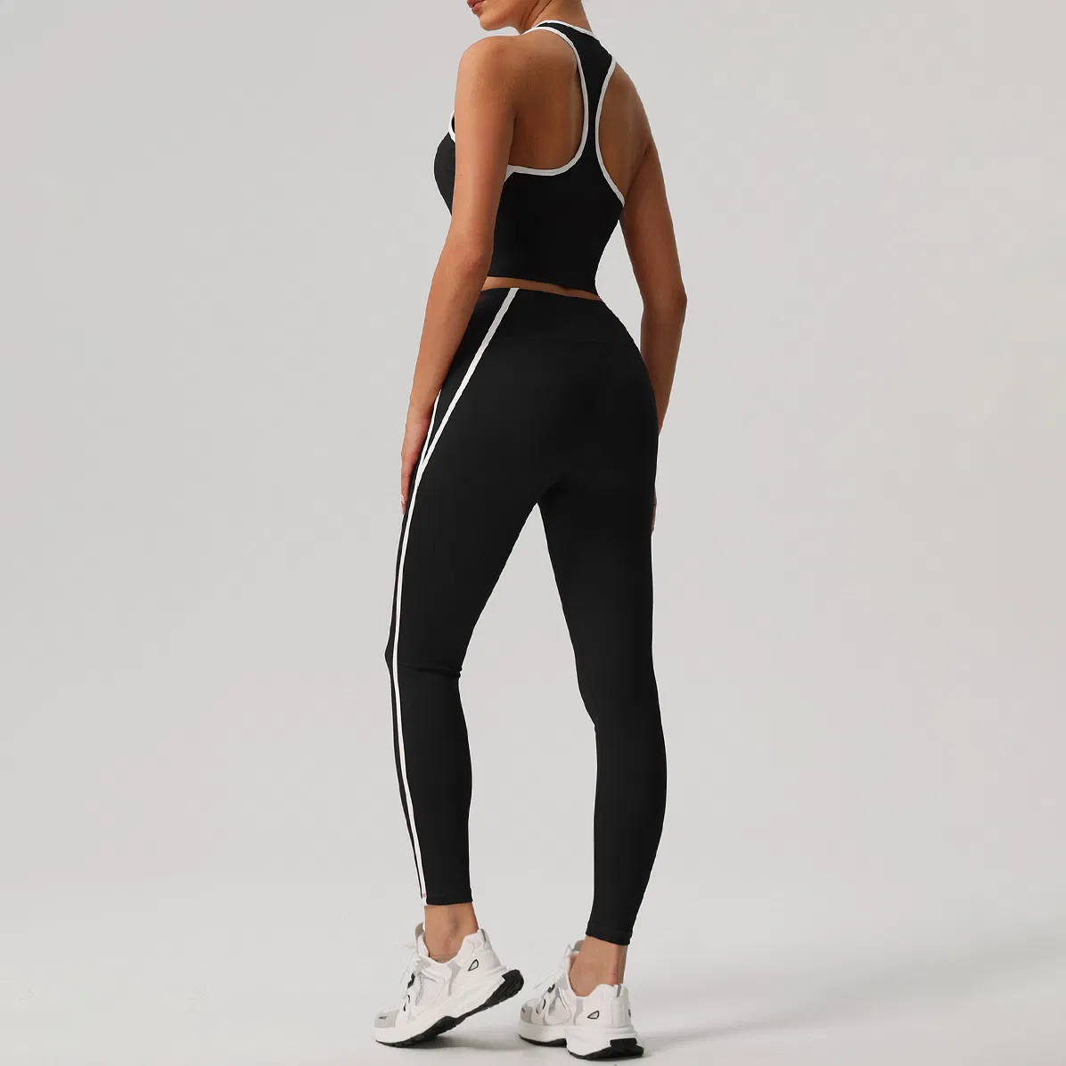 Custom Sportswear New Athletic Wear High Waist Yoga Leggings Womens Gym Workout Suit Short Sleeve Activewear Set Fitness Running Apparel for Woman