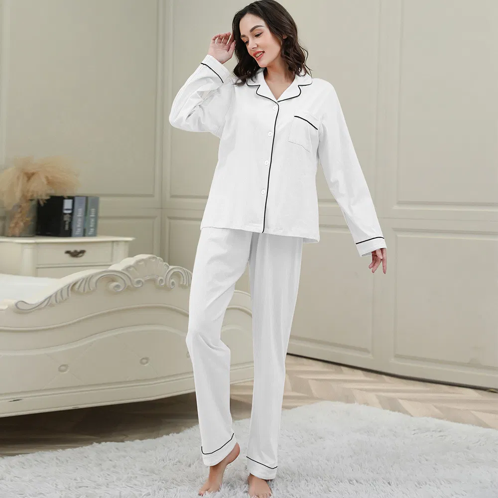 Custom Family Set Clothes Luxury Pyjamas Family 2 Piece Outfit Set Bamboo Long Sleepwear Pjs Pajamas Family Pajamas