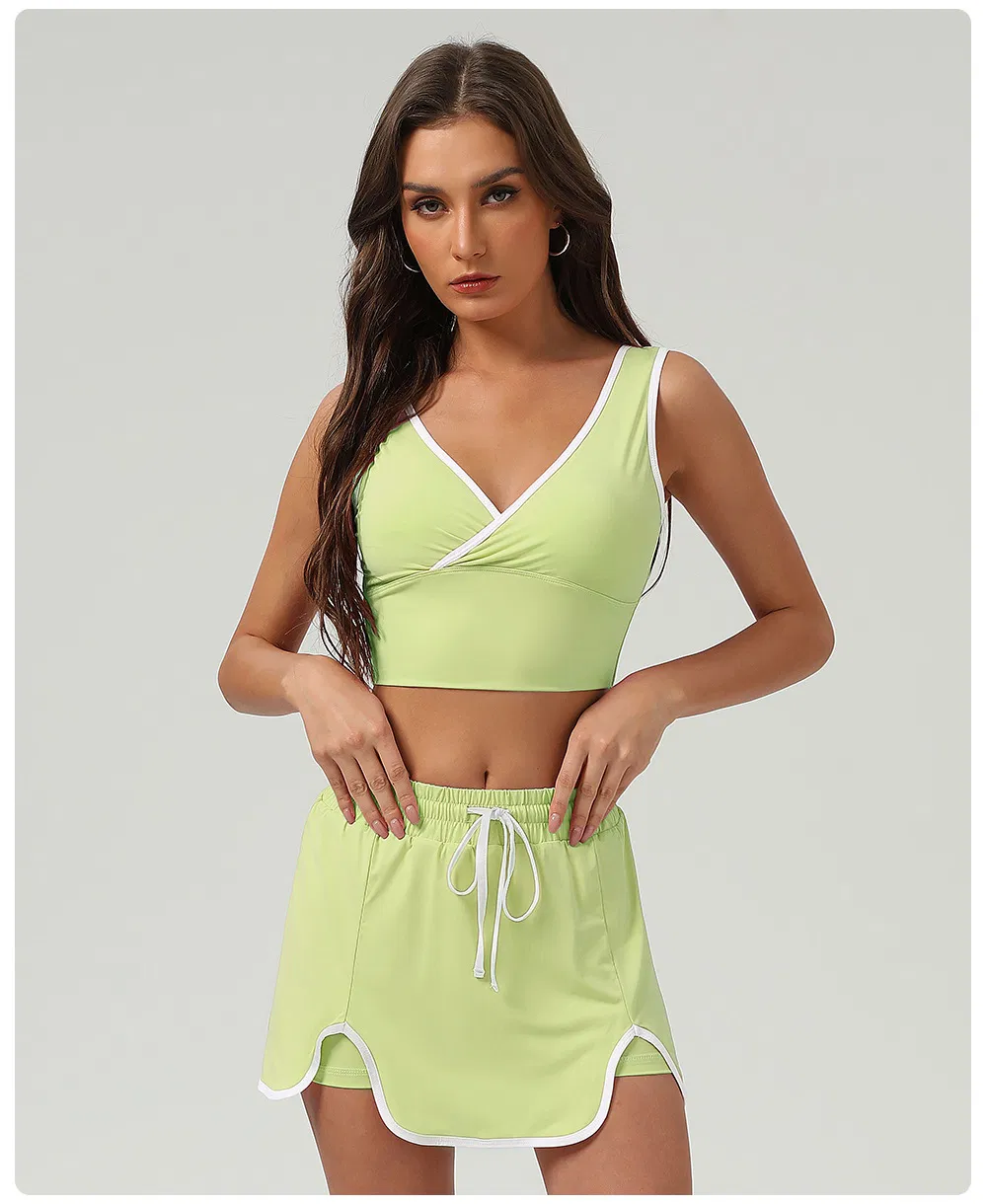 Wholesale Sports Outfit Casual Running Golf 2piece Tennis Wear for Women