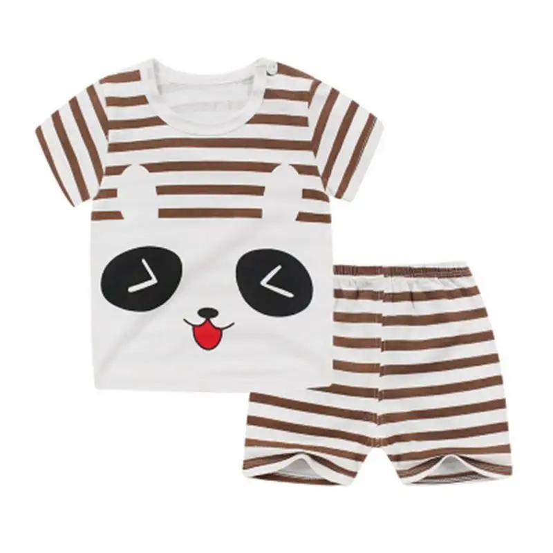 Children 2PCS Short Sleeve T Shirt+Shorts Suit Infant Kids Clothes