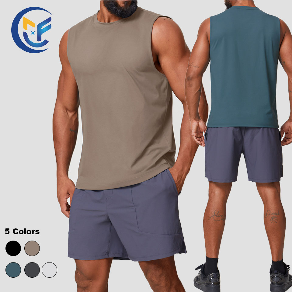 Men's Custom Logos Fitness Loose Sports Vest Breathing Sleeveless Hooded Vest Training Basketball Workout Wear