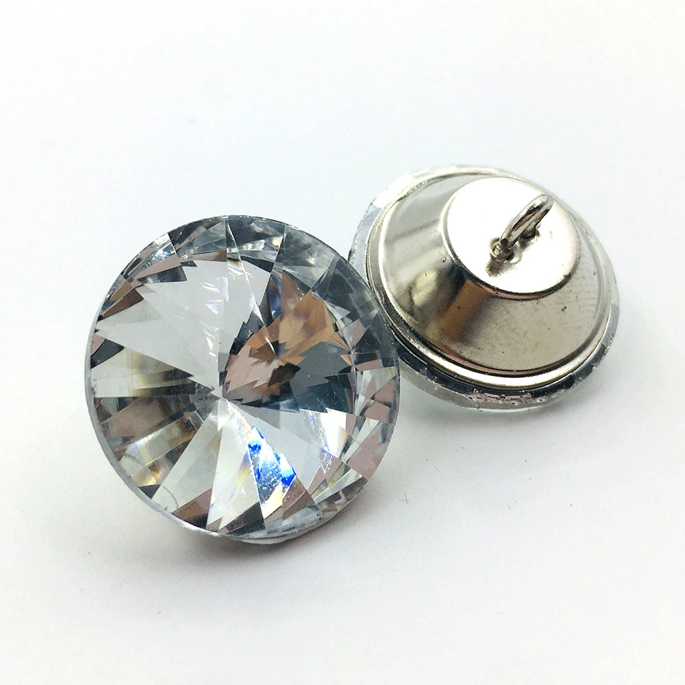 New Arrival Crystal Embellishments Round Rhinestone Diamond Acrylic Upholstery Buttons for Sofa