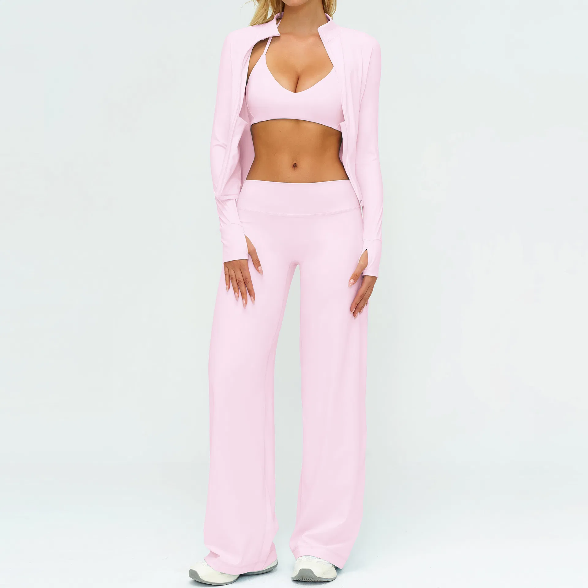 Women Sportswear Fleece Yoga Set Loose Casual Fitness Wear Online Cheap