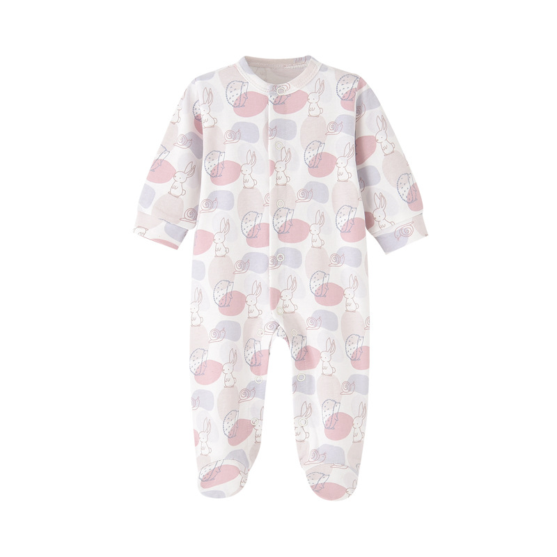 OEM Unisex Baby Long Sleeve Romper for Spring Autumn Newborn Bodysuit Cartoon Print Soft Comfortable Jumpsuit Baby Apparel