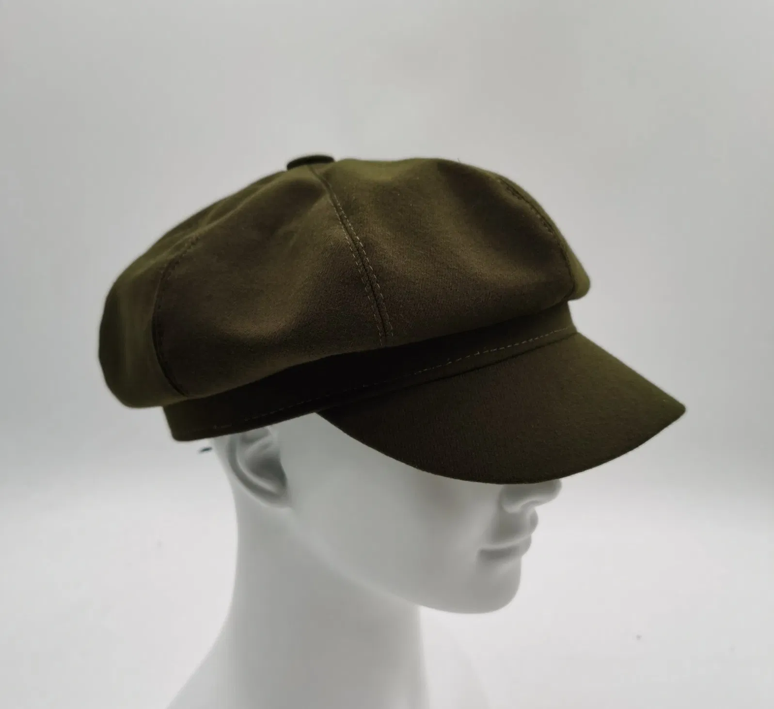 Wholesale Manufacturer Women Fashion Grs Sustainable Fabric Newsboy Cap