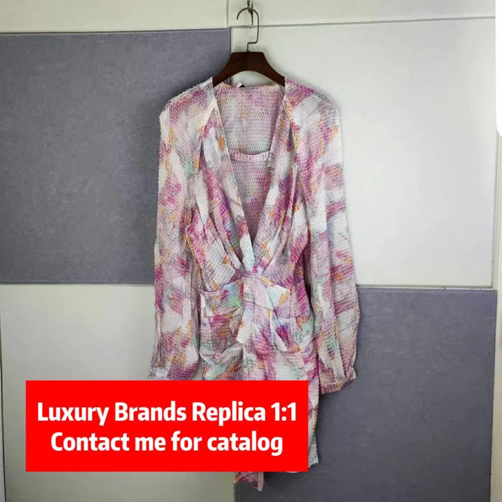 Wholesale Luxury Women Custom Tag Light Hight Quality Replica Online Store Clothing Design Women's Promotional Dress Brand Name Plus Size Women Clothing