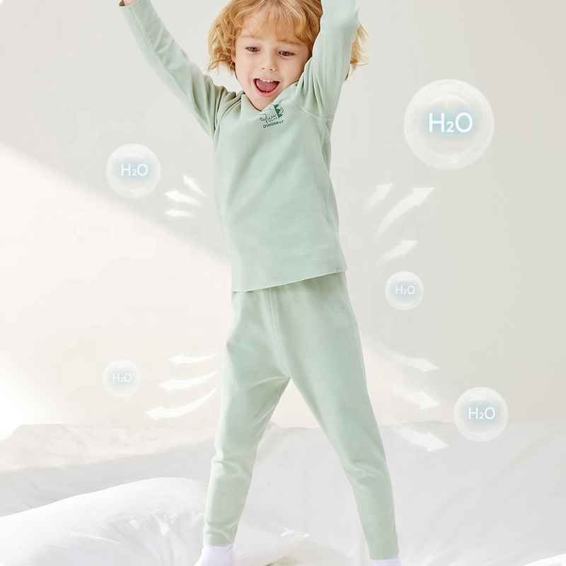 Children's Sleepwear Autumn Baby Cotton Pajamas Set Long Sleeved Unisex Clothing