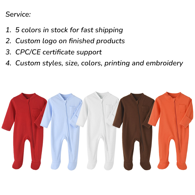Custom Kids Wear Long Sleeve Baby Clothes Cotton Foldable Cuff Baby Products