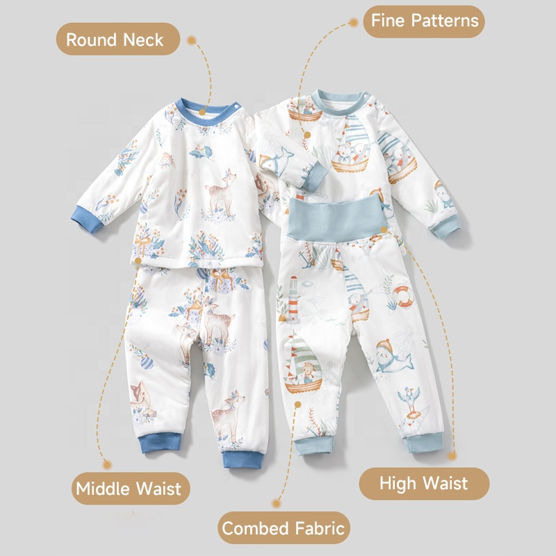 Baby Products Customizable Baby Clothes Full Cotton Thermal Sleepwear Kids Wear