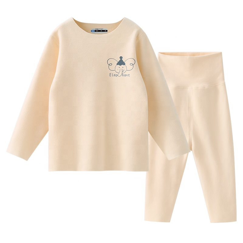 Children's Sleepwear Autumn Baby Cotton Pajamas Set Long Sleeved Unisex Clothing