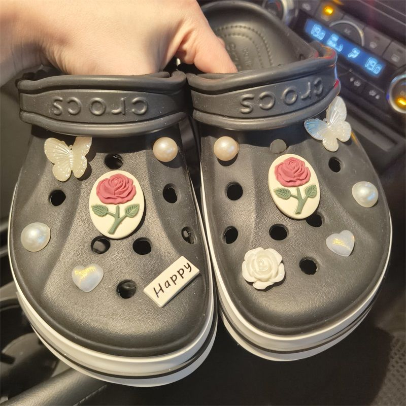 DIY Fashion Sweet Cute Pink All-Match Daily Clogs Accessories