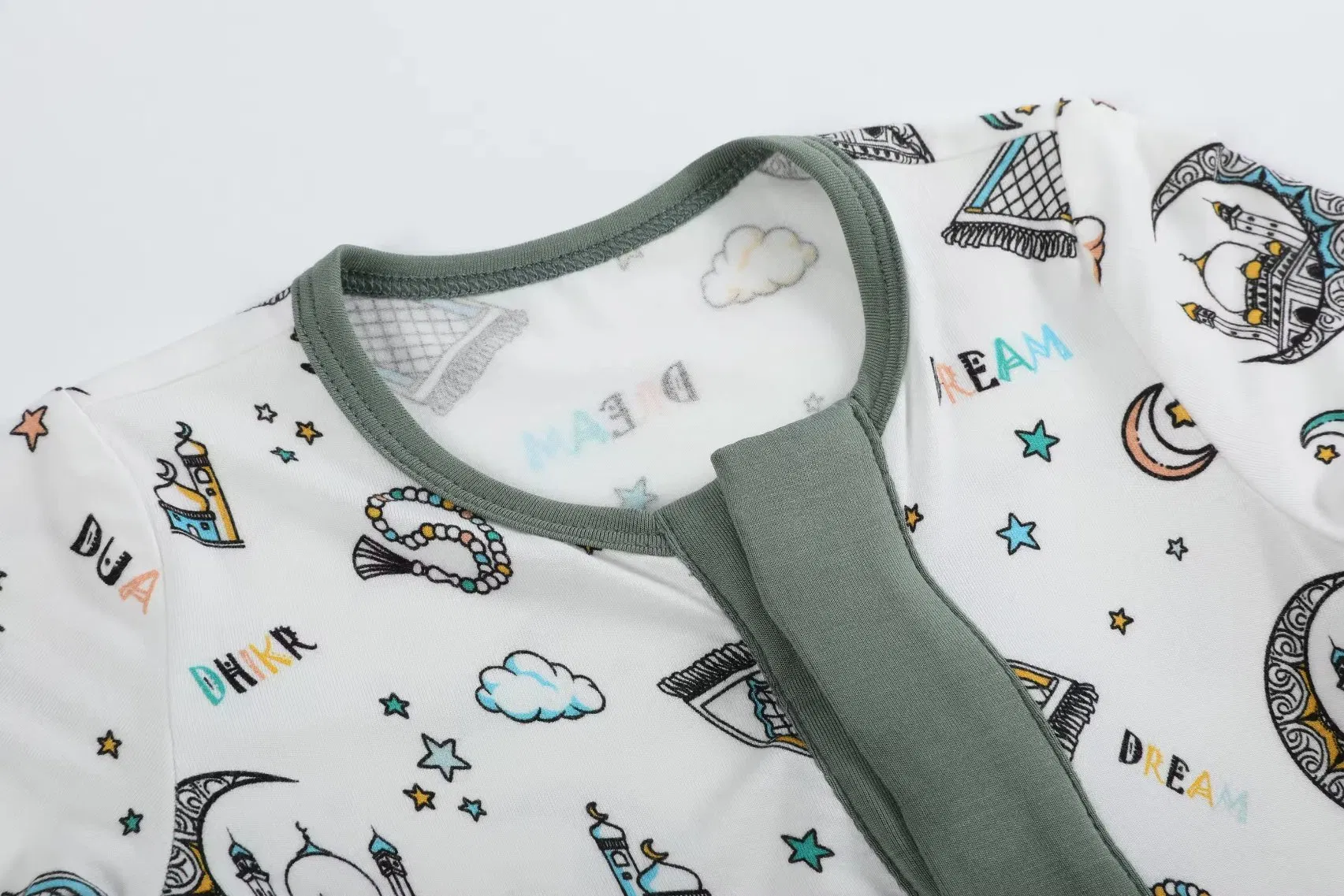 Hot Selling Girl Boy Clothes Printed Magnet Sustainable Toddle Footie Baby Bamboo Romper