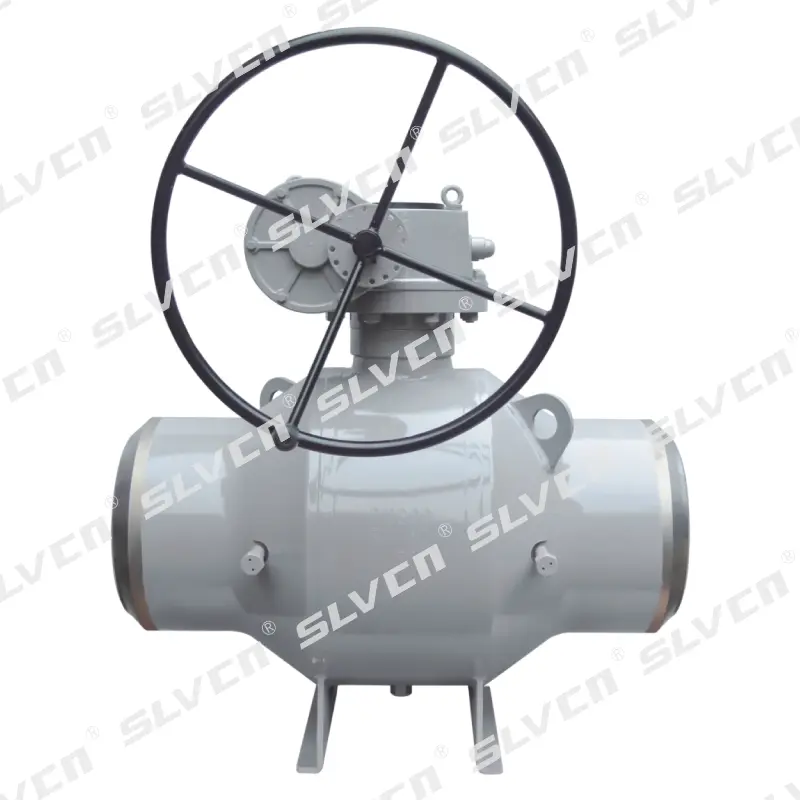 China Class 900 Fully Welded Trunnion-Mounted DBB Gas Ball Valve with Gear Operator Manufacturer, Factory