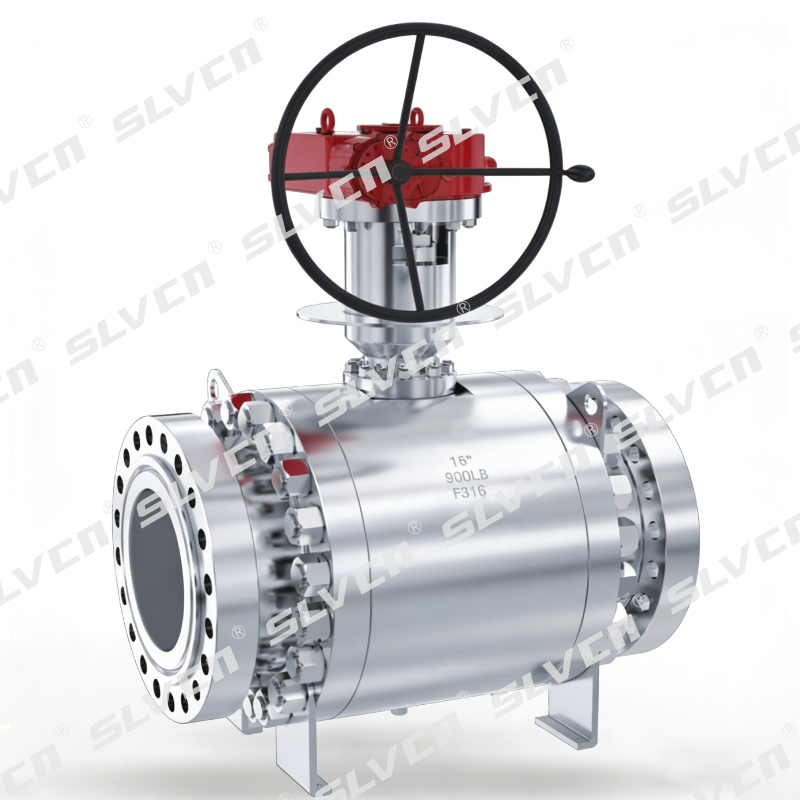 Full Port Cryogenic Trunnion Mounted DBB Ball Valve - F316, Gear Operated