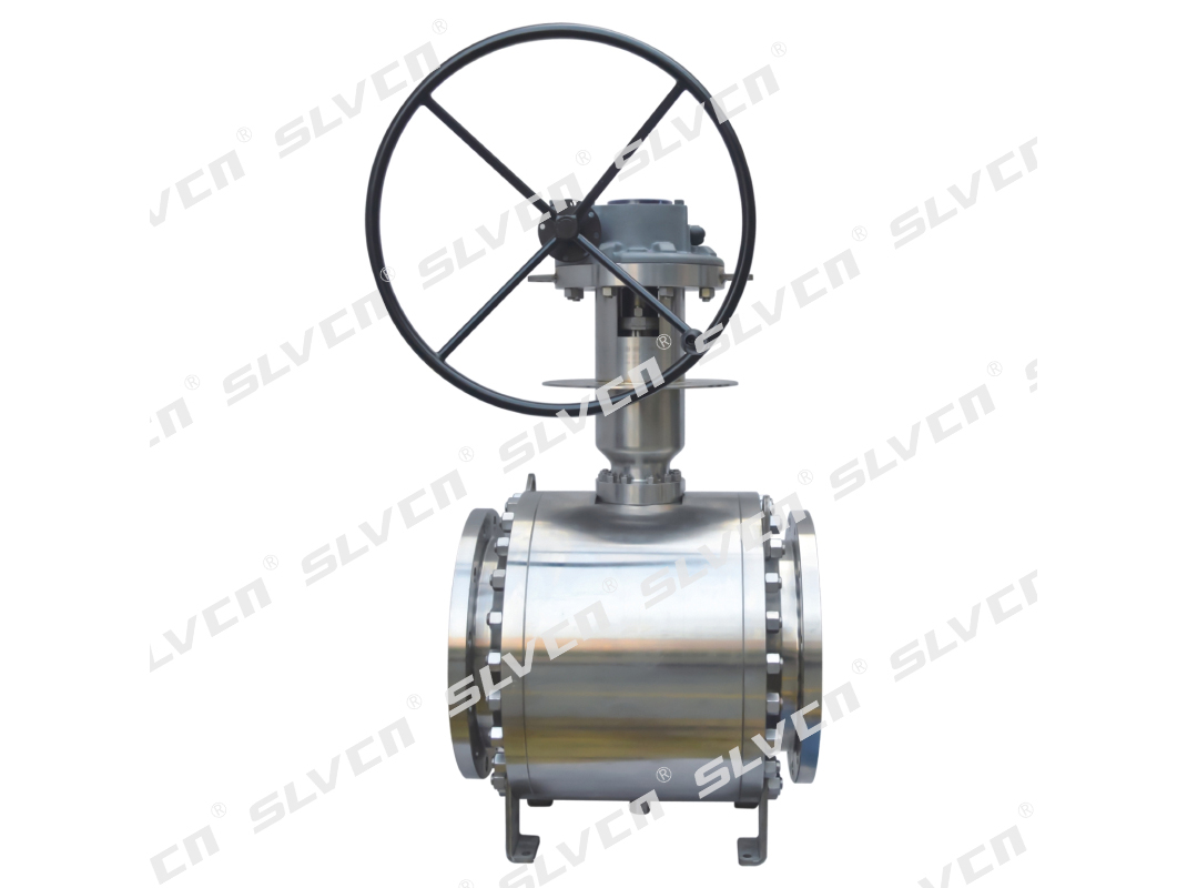 Compact Cryogenic Trunnion Mounted Ball Valve with Worm Gear