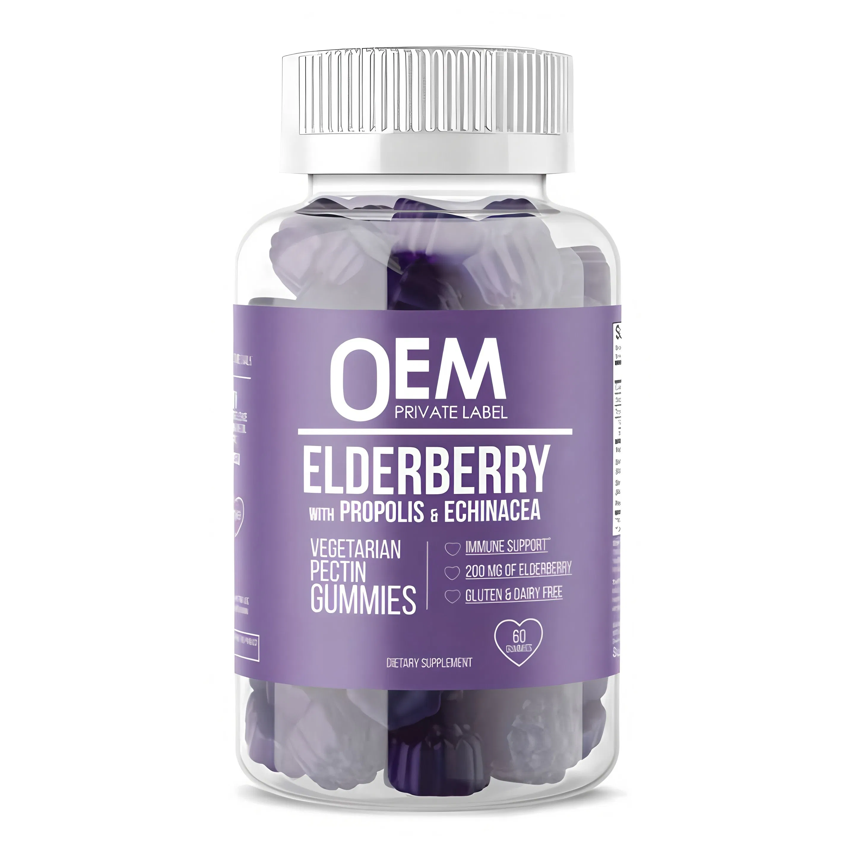gummies لدعم الشعر والبشرة مكملات مع الفيتامينات والبيوتين كولاجين بحري مخصص OEM ODM