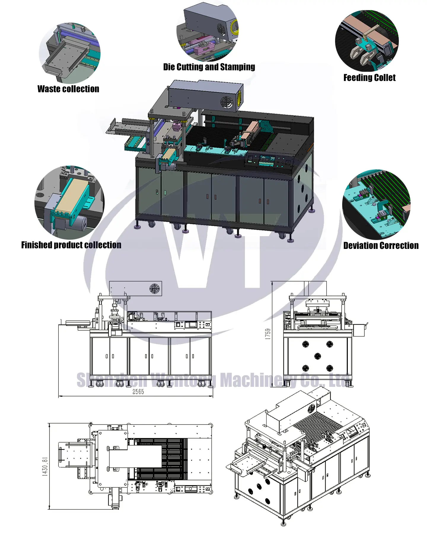 Card punching machine detail
