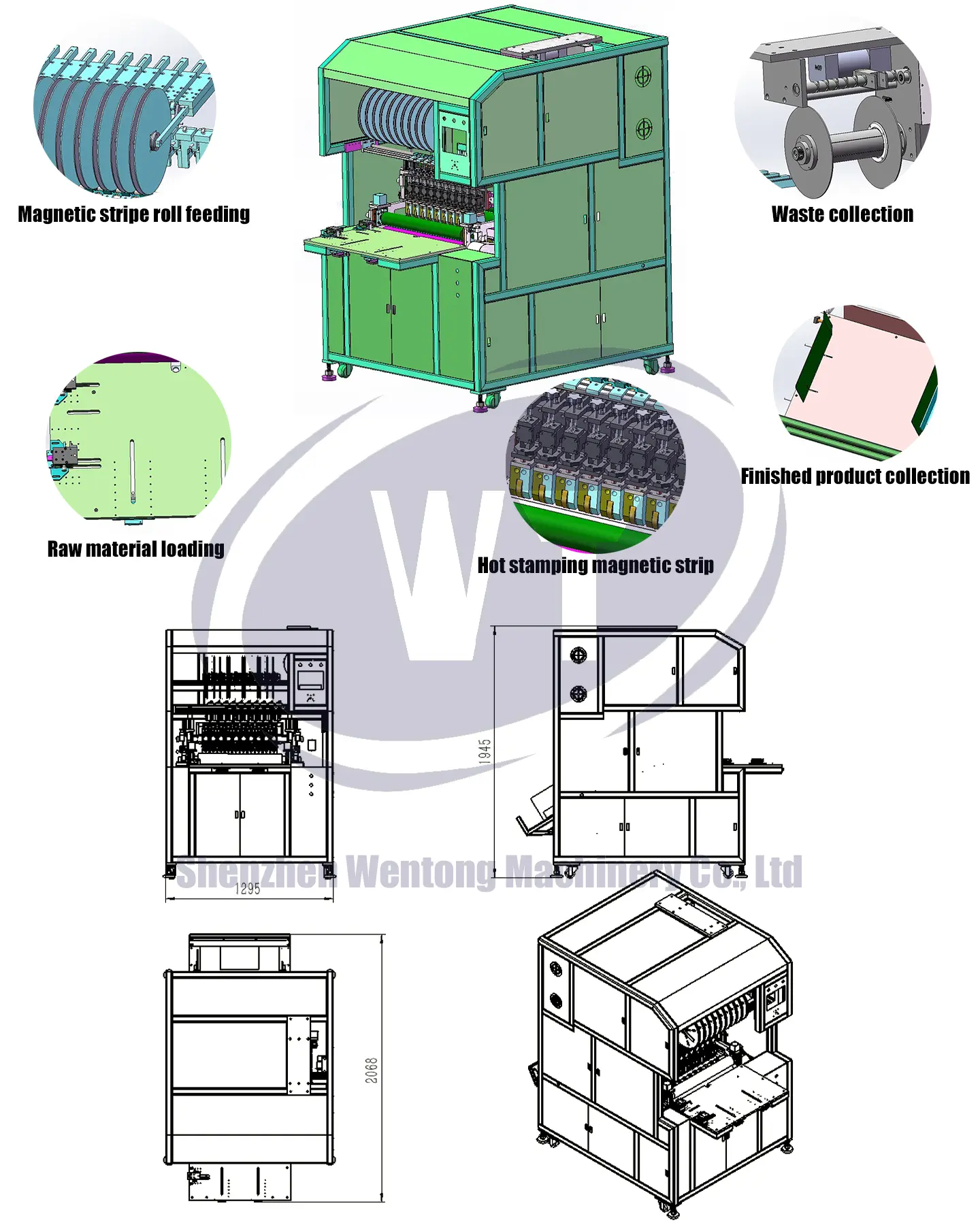 automatic magnetic tape laying machine overlay processing