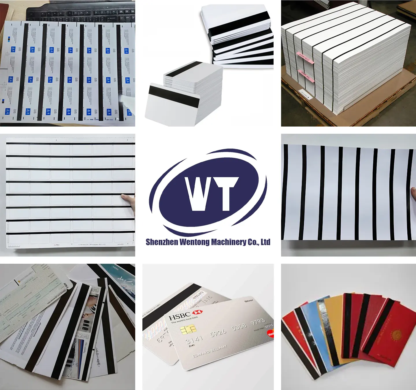 Automatic magnetic stripe laying machine