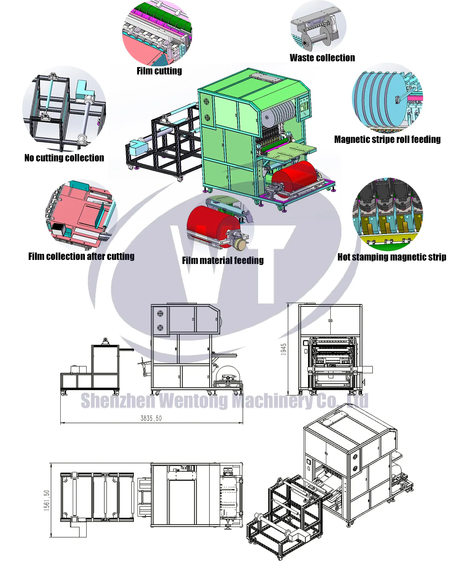magnetic tape laying machine details